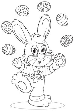 Easter Bunny juggler