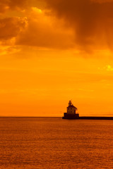 Obraz premium Wisconsin Point Lighthouse Sunrise