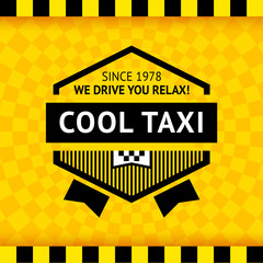 Taxi symbol with checkered background - 16