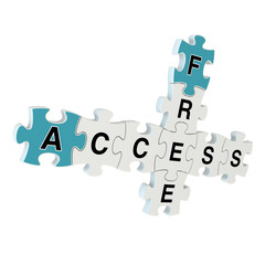 Free access 3d puzzle on white background