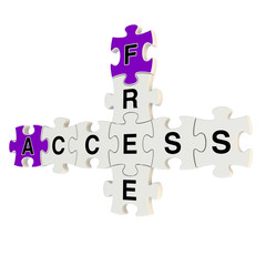 Free access 3d puzzle on white background