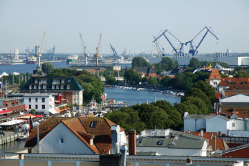 Über die Dächern von Warnemünde