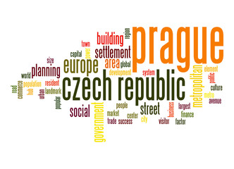 Fototapeta premium Prague word cloud
