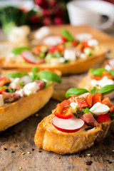 Tasty bruschettas