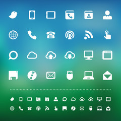Retina communication icon set