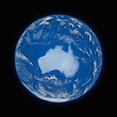 Naklejka na ściany i meble Australia on planet Earth