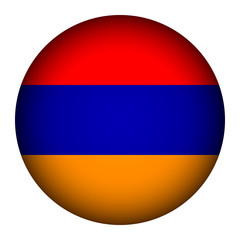 Fototapeta premium Armenia flag button.