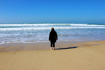 Alone on the beach