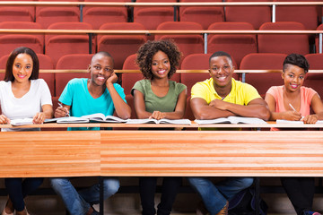 group of young african students