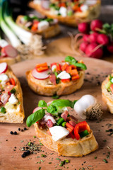 Baked bruschettas