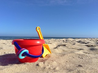 Sand Spielzeug am Strand