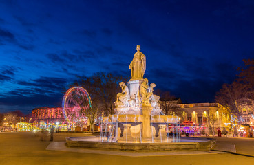 Fontaine Pradier in Nimes - France, Languedoc-Roussillon