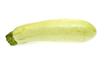 The Fresh Zucchini Isolated on White Background.