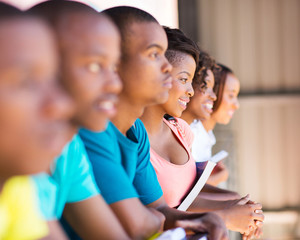 group of african college students