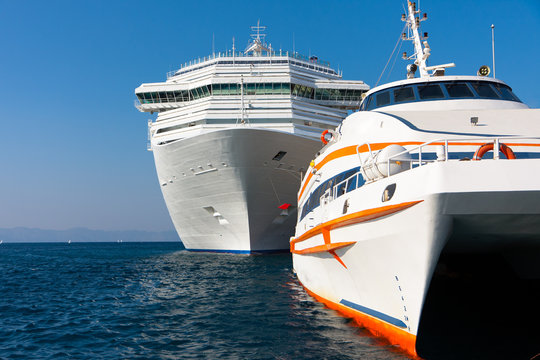 Luxury boats and passenger ships