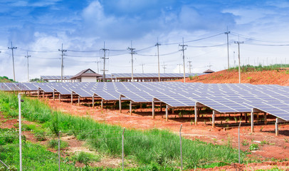 solar energy panels on the mountain