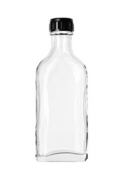 Glass bottle (with clipping path) isolated on white background