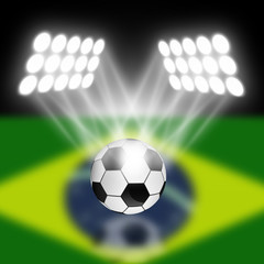 Obraz premium soccer ball with spotlight