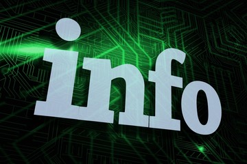 Info against green and black circuit board