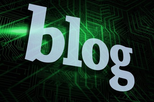 Blog against green and black circuit board