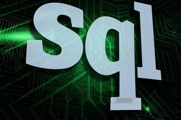 Sql against green and black circuit board
