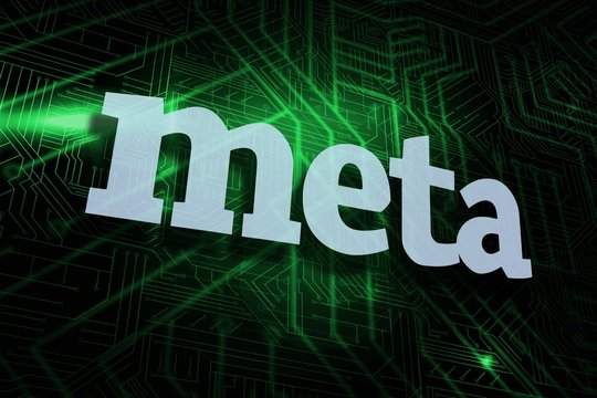 Meta against green and black circuit board