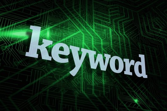 Keyword against green and black circuit board