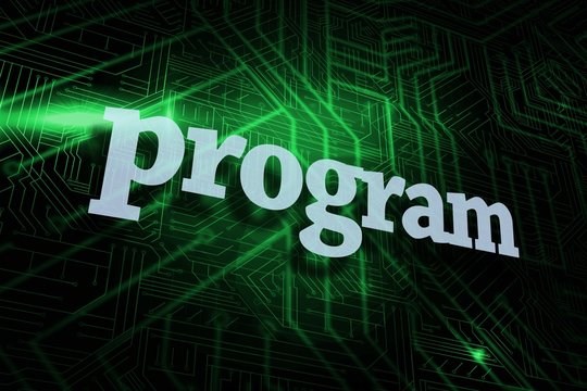 Program against green and black circuit board