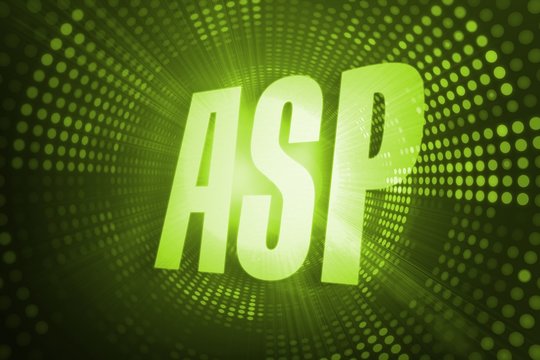 Asp against green pixel spiral