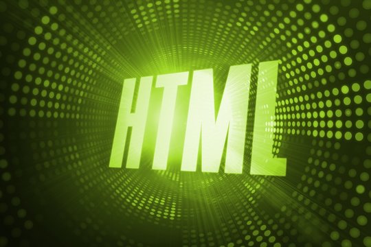 Html against green pixel spiral