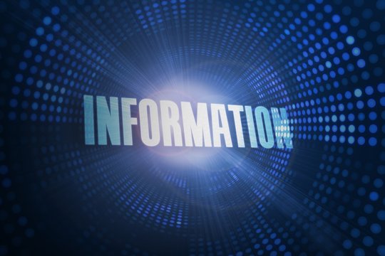 Information against futuristic dotted blue and black background