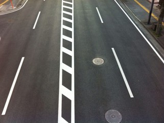 上から見た道路