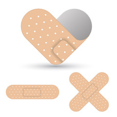 Heart adhesive plaster