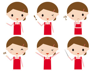 主婦　表情　セット