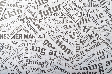 Background, made of newspaper clippings