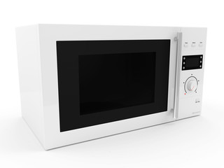 Obraz premium Microwave oven isolated on white background