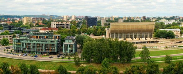 View of the city of Vilnius and Neris River