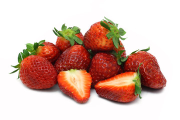 Strawberry on white background