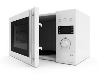 Fototapeta premium Microwave oven isolated on white background