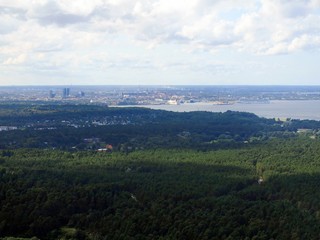 Skyline of Tallinn, Estonia with the old city and the Baltic sea