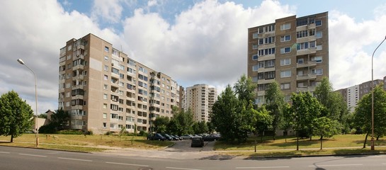 Typical Blocks of Flats Built During Communism Period in Vilnius