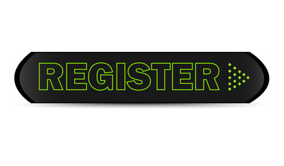 Vector black green register button