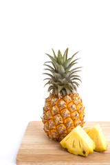 Fresh pineapple isolated on white background