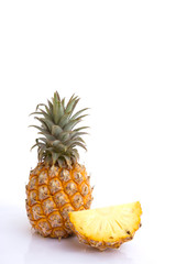 Fresh pineapple isolated on white background