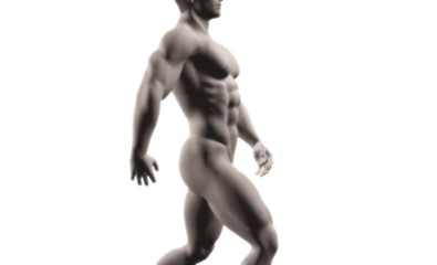 Fototapeta premium muscle man on white background