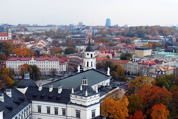 Old part of Vilnius city from above