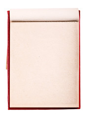 Open Blank Page Notebook. Old Paper Notepad