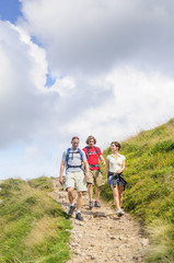 gutgelaunte Wanderer