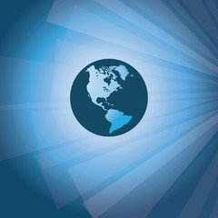 Sun Rays and Earth - 3D Business Abstract Background