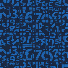 Background With Blue Numbers